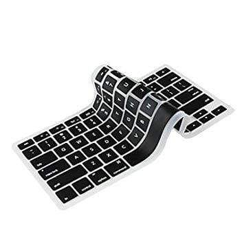 Yashi Laptop Keyboard Protector Cover BLACK Color Silicone Rubber for Apple Book Pro 13.3" Non Retina-Keyboard Protectors-dealsplant
