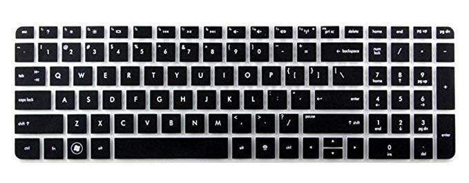Yashi Laptop Keyboard Protector Cover Black Silicone rubber for HP Pavilion DV6 with numeric-Keyboard Protectors-dealsplant