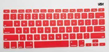 Yashi Laptop Keyboard Protector Cover RED Colour - Silicone Rubber for Apple MacBook 13.3 AIR with model no. A1369 & A1466-Keyboard Protectors-dealsplant