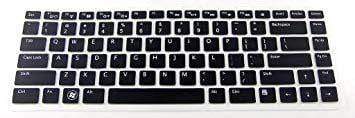 Yashi Laptop Keyboard Protector Skin Cover Black with Clear Silicone Rubber for Dell Inspiron 14R - N4050-Keyboard Protectors-dealsplant