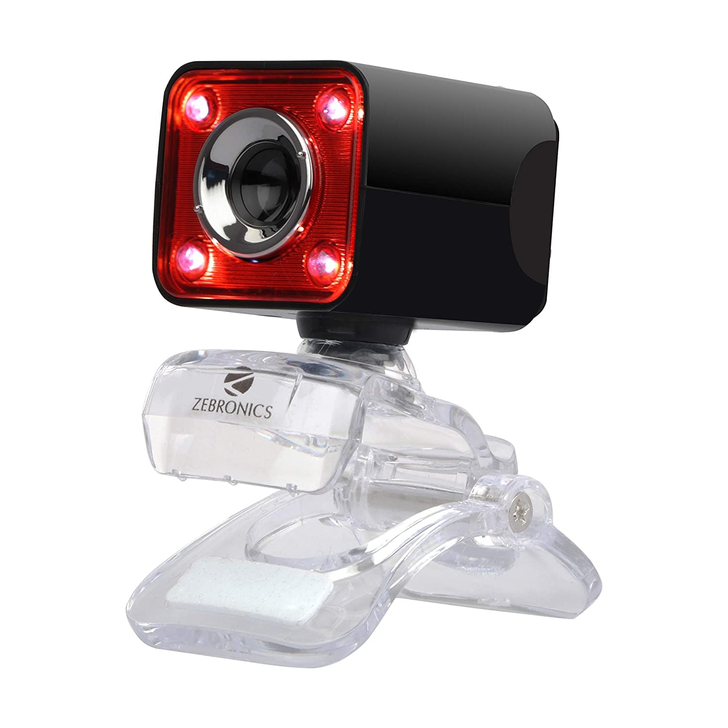 Zebronics Zeb-Crystal Pro Web Camera (RED)-Web Camera-dealsplant